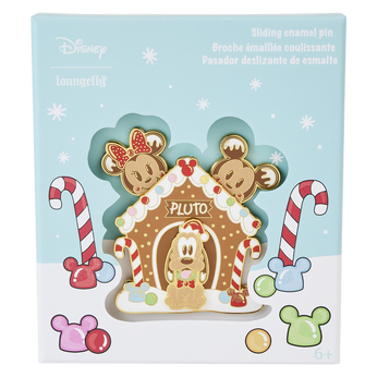 Mickey & Friends Gingerbread Pluto's Dog House 3" Collector Box Pin, Image 1