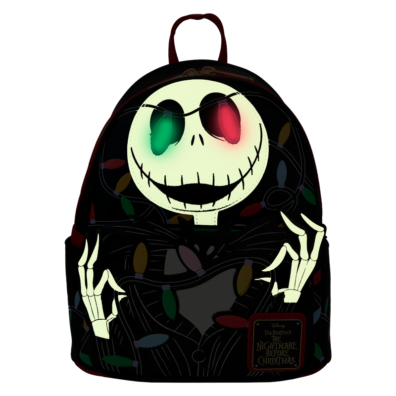 The Nightmare Before Christmas Jack Skellington String Lights Light Up Glow Mini Backpack, , hi-res view 3