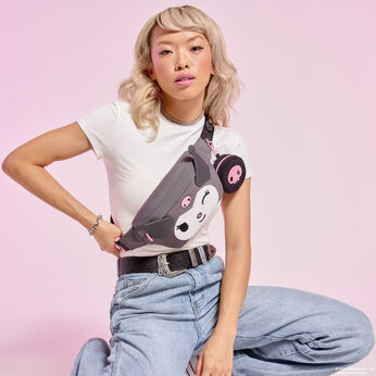 Sanrio Kuromi Cosplay Convertible Nylon Belt Bag with Coin Bag, Image 2