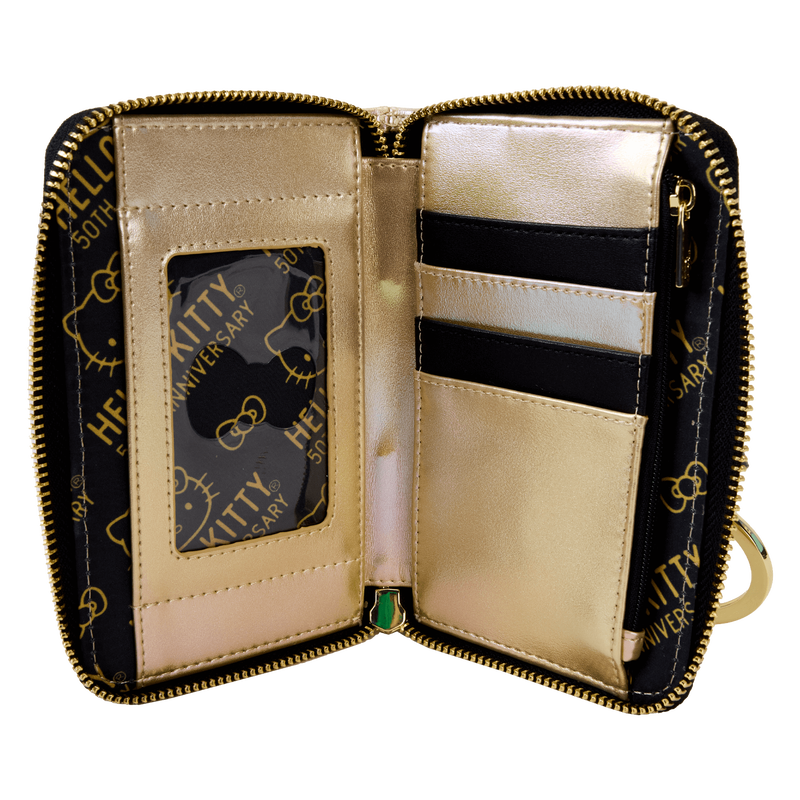 Sanrio Hello Kitty 50th Anniversary Gold Zip Around Wallet, , hi-res view 6