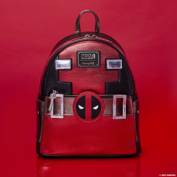 Marvel Metallic Deadpool Cosplay Mini Backpack, Image 2