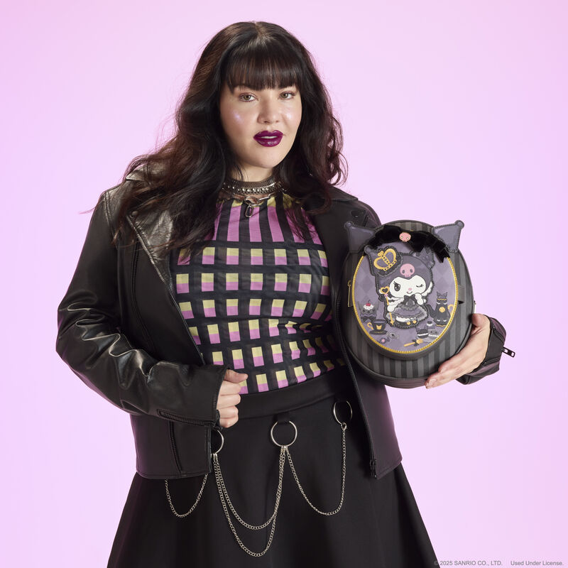 Loungefly‎ Sanrio Kuromi Cosplay Mini Backpack Black Purple Skull 3D Ears Tail Loungefly Sanrio Kuromi Cosplay Mini Backpack Black Purple  main image 4