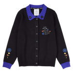 Coraline Floral Cat Collared Cardigan, , hi-res view 1