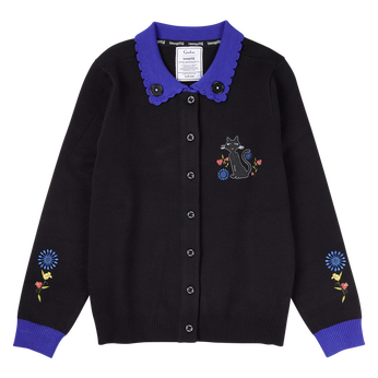 Coraline Floral Cat Collared Cardigan, Image 1
