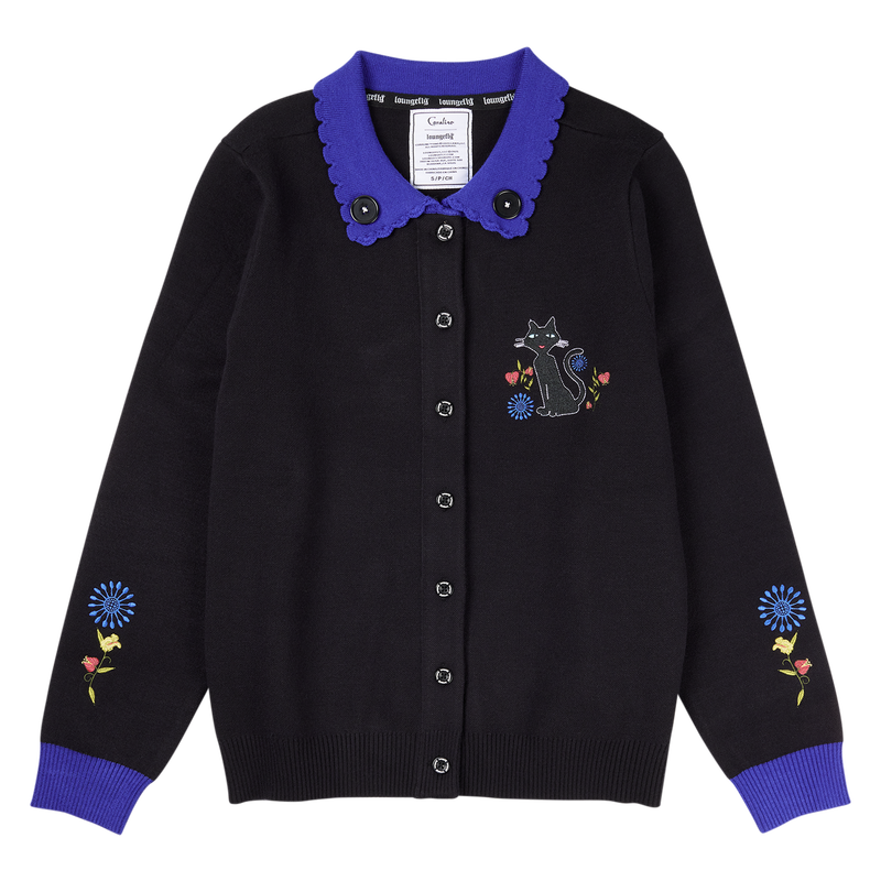 Coraline Floral Cat Collared Cardigan, , hi-res view 1