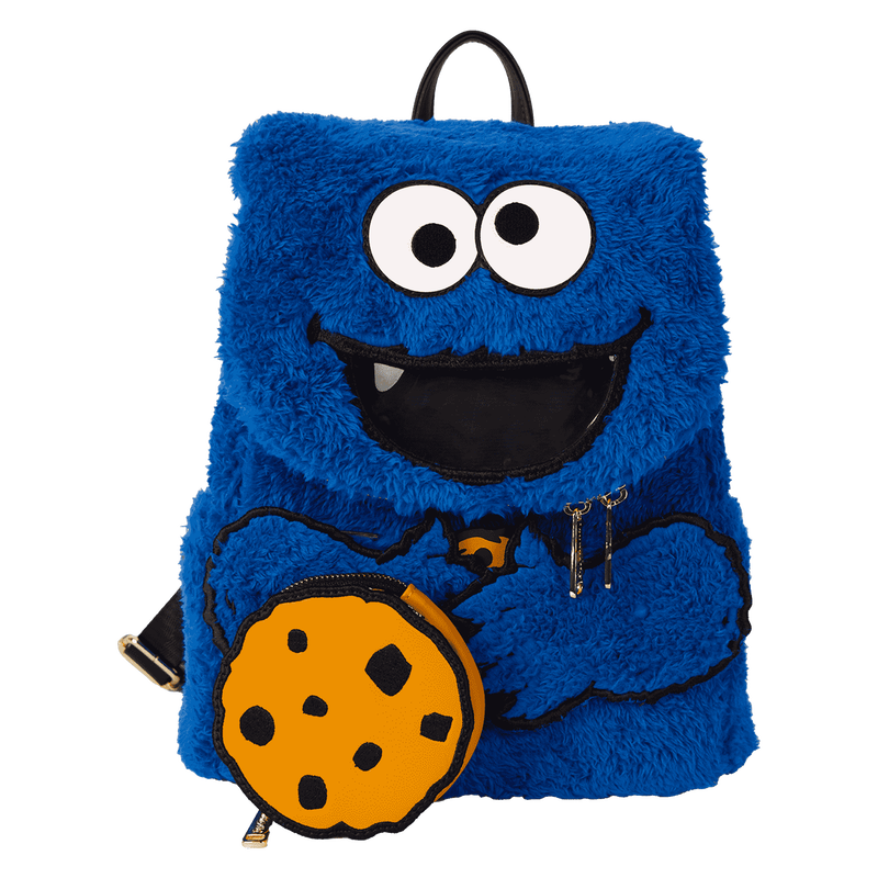 Sesame Street Cookie Monster Plush Cosplay Mini Backpack With Coin Bag, , hi-res view 6