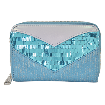 Frozen Princess Elsa Glitter Sequin Cosplay Zip Around Wallet, Image 1