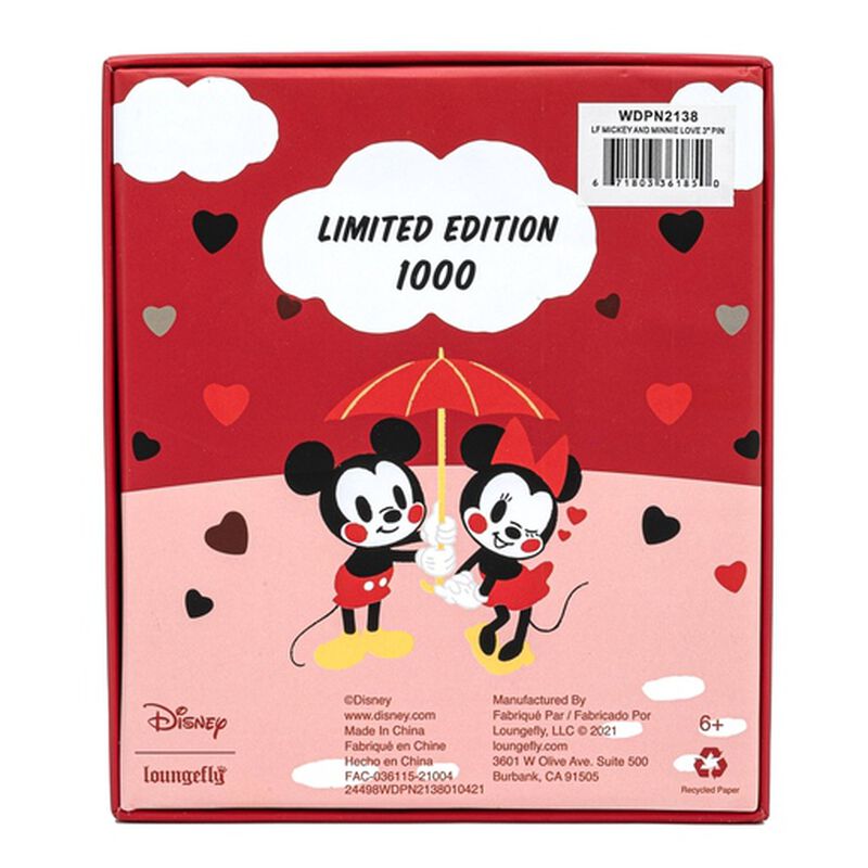 Disney Mickey & Minnie Mouse Love Confetti Collector Box Globe Enamel Pin, , hi-res view 5