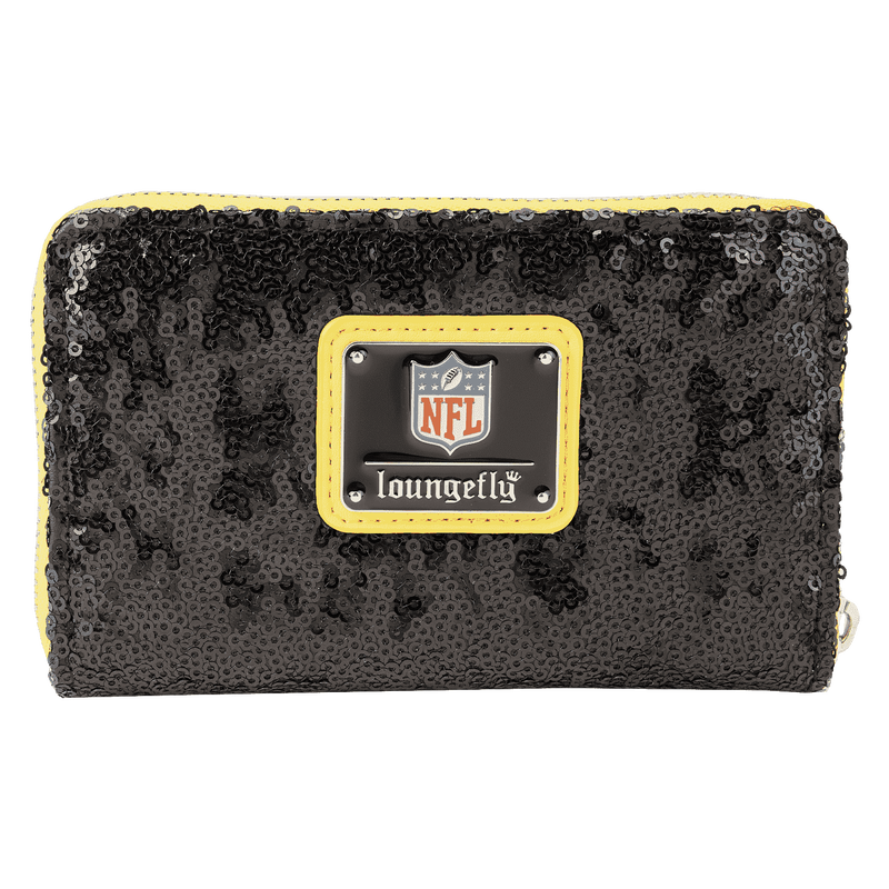 Buy NFL Pittsburgh Steelers Sequin Zip Around Wallet at Loungefly.