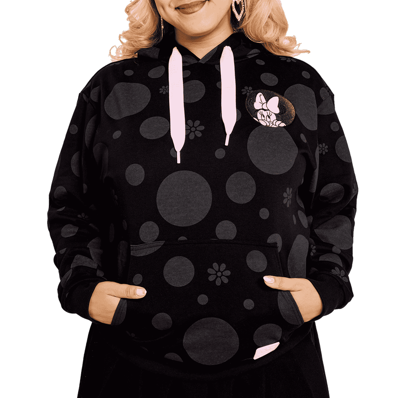 Minnie Mouse Floral Rock The Dots Unisex Hoodie, , hi-res view 1