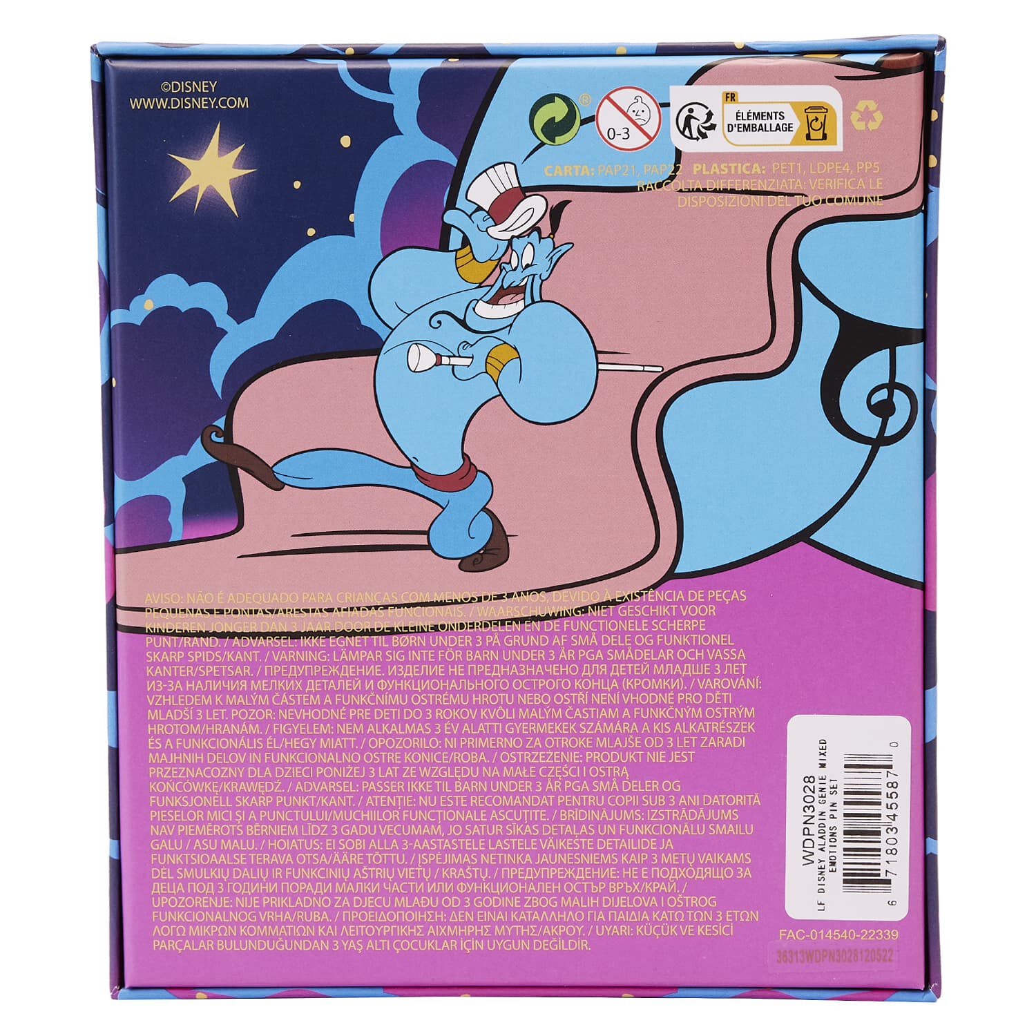 Aladdin Genie Mixed Emotions 4-Piece Pin Set