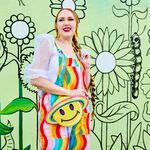 Lisa Frank Yellow Rainbow Ring Saturn Crossbody Bag, , hi-res image number 2