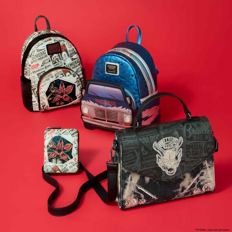 Loungefly Netflix Stranger Things Hawkins High Mini sac à dos, multicolore, taille unique Loungefly Netflix Stranger Things Hawkins High Mini sac à dos, multicolore, taille unique