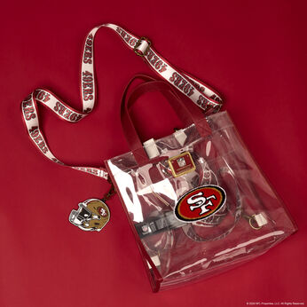 NFL San Francisco 49ers Clear Convertible Backpack & Tote Bag, Image 2