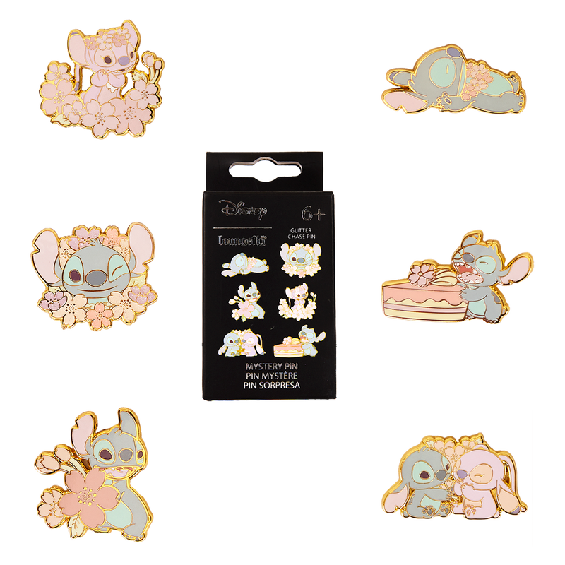 Stitch & Angel Cherry Blossom Mystery Box Pin, , hi-res view 1