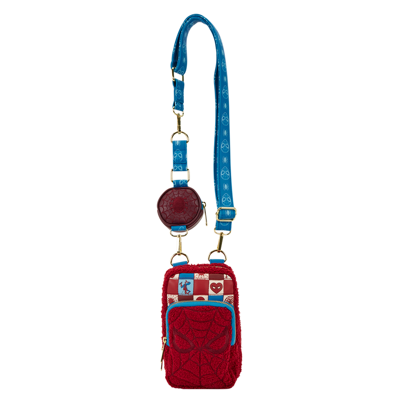 Spider-Man Sherpa Cell Phone Crossbody Bag with Coin Bag, , hi-res view 5