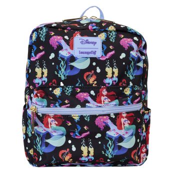 The Little Mermaid 35th Anniversary Life is the Bubbles All-Over Print Nylon Square Mini Backpack, Image 1