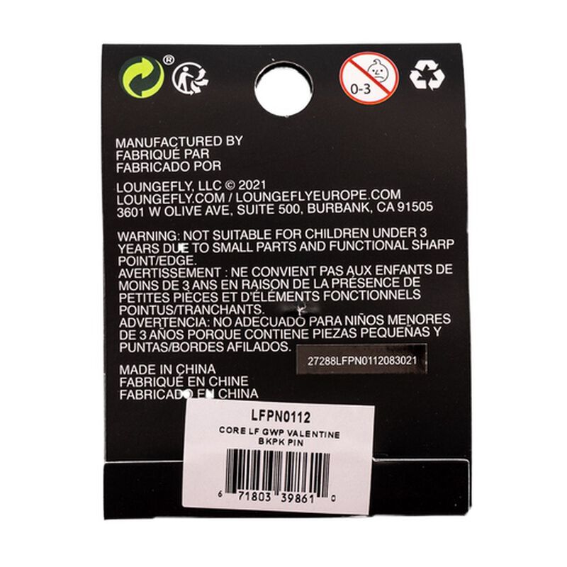 Loungefly Valentine Backpack Enamel Pin, , hi-res view 4