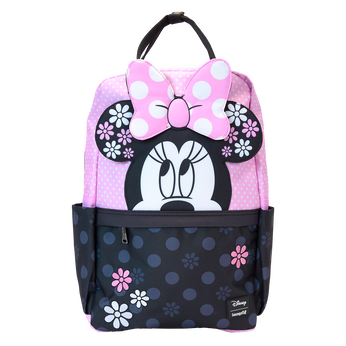 Minnie Mouse Floral Rock The Dots Nylon Full-Size Backpack, Image 1