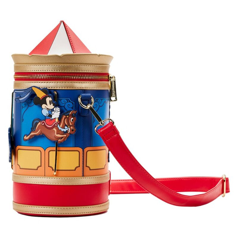 Brave Little Tailor Mickey and Minnie Mouse Carousel Crossbody Bag, , hi-res image number 5