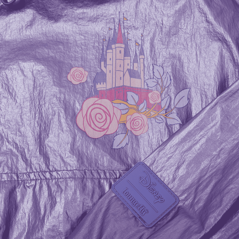 Sleeping Beauty Princess Aurora & Prince Phillip Floral Windbreaker Half-Zip Unisex Hoodie, , hi-res view 5