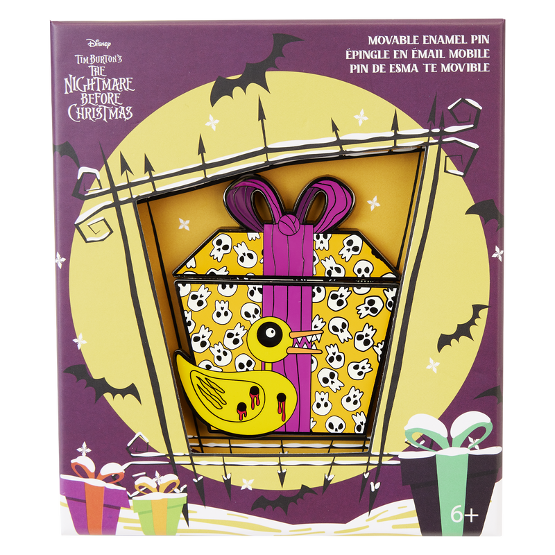 Nightmare Before Christmas Scary Teddy Present 3" Collector Box Sliding Pin, , hi-res view 1