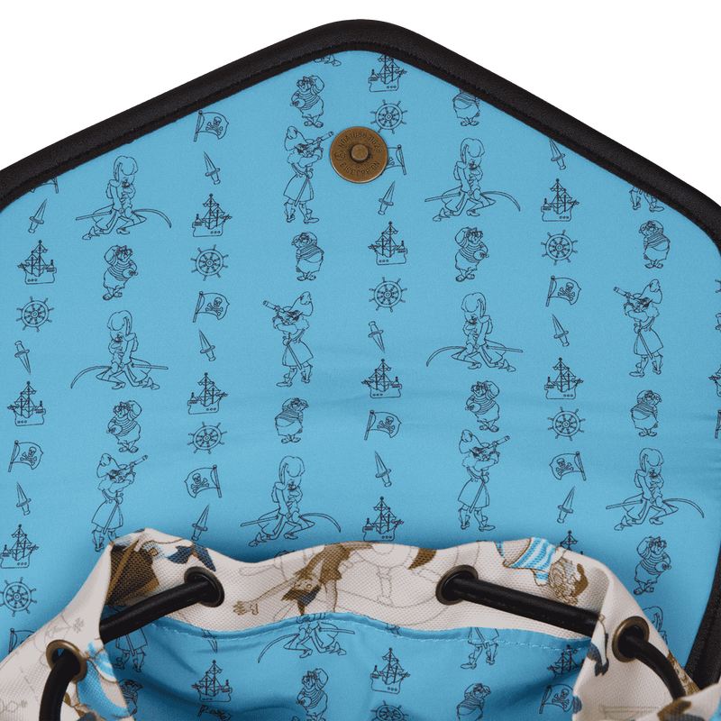 Peter Pan Exclusive Captain Hook Pirate Ship Drawstring Nylon Full-Size Backpack, , hi-res view 4