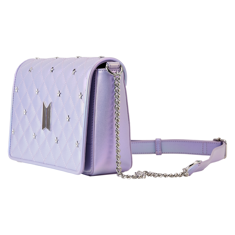 Funko Pop! By Loungefly BTS Logo Iridescent Purple Crossbody Bag, , hi-res view 4