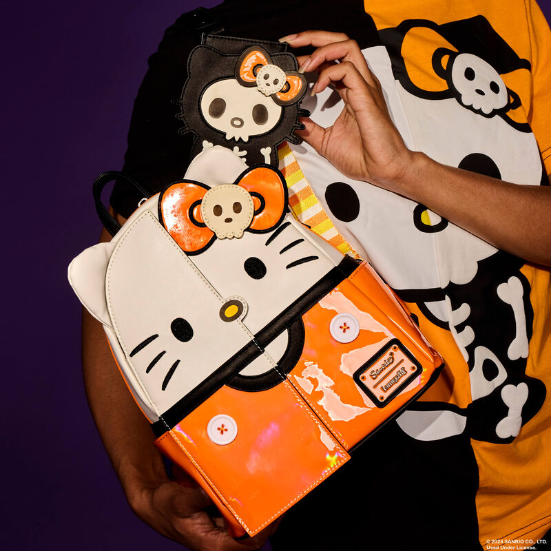 NYCC Limited Edition Sanrio Hello Kitty Skeleton Costume Glow Mini Backpack, , hi-res view 3