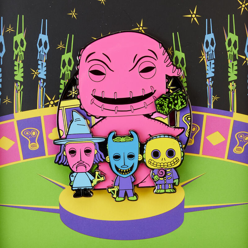 NYCC Limited Edition Funko Pop! By Loungefly Neon Oogie Boogie 3" Collector Box Sliding Pin, , hi-res view 6