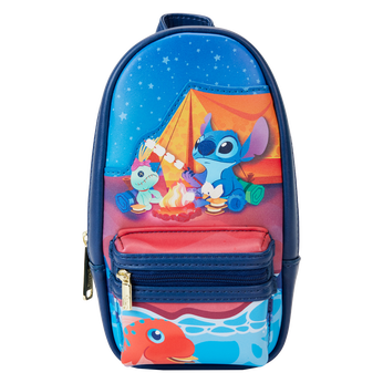 Stitch Camping Cuties Stationery Mini Backpack Pencil Case, Image 1