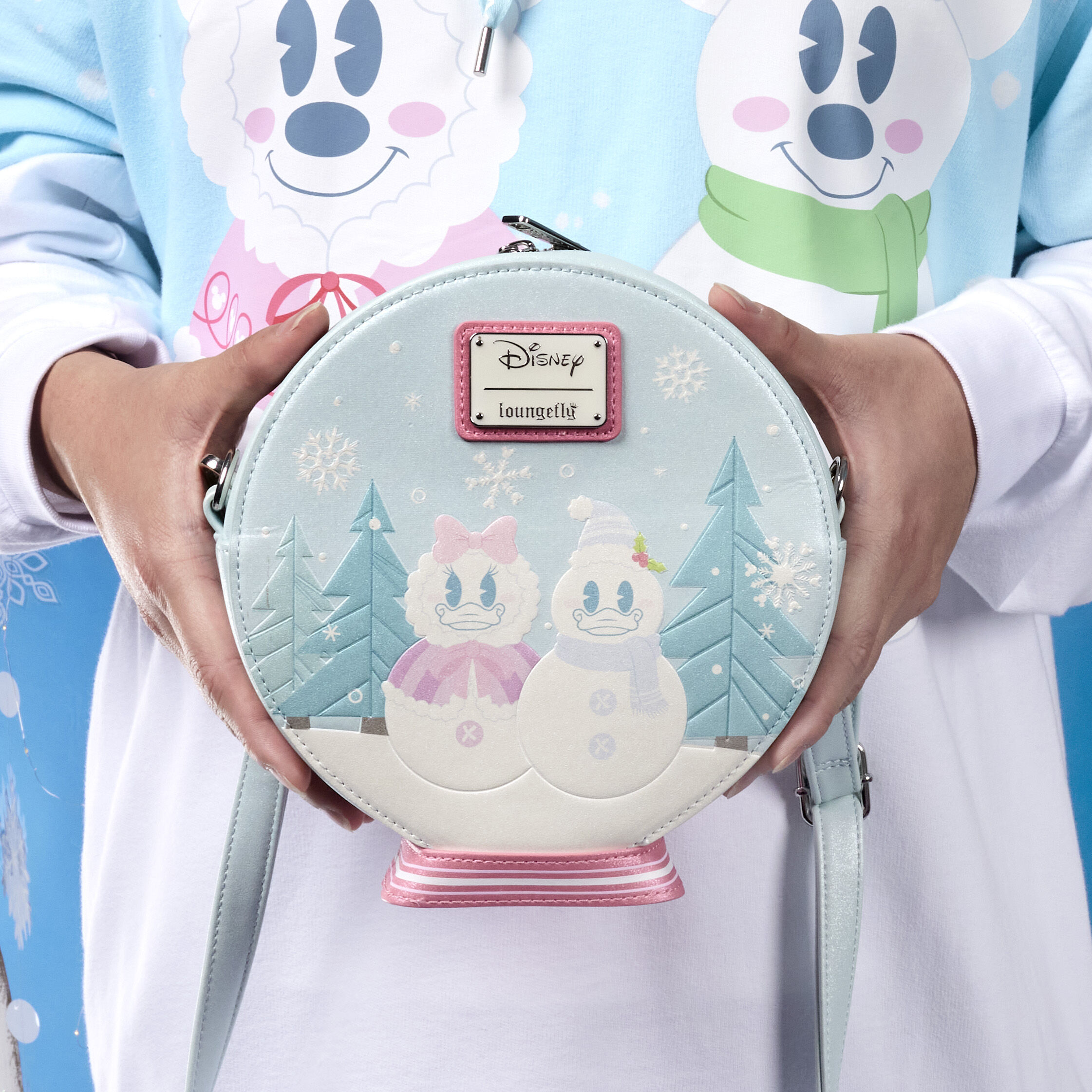 Buy Mickey Friends Pastel Snow Globe Crossbody Bag at Loungefly