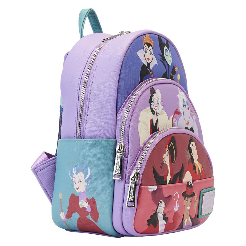 Disney Villains Color Block Triple Pocket Mini Backpack, , hi-res image number 5