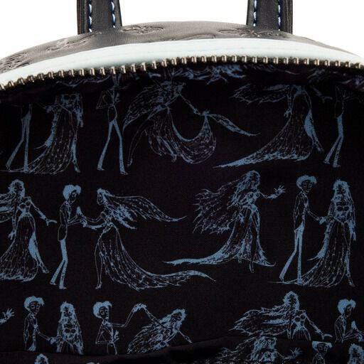 Mini Sac à Dos Loungefly Corpse Bride - Thème Emily Bouquet - Dimensions 23x27x11 Cm - Cuir Synthétique - Collection Film - 12