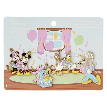 Mickey Mouse and Friends Birthday Celebration 4pc Pin Set, Image 1