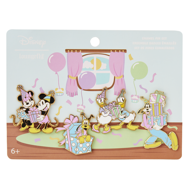Mickey Mouse and Friends Birthday Celebration 4pc Pin Set, , hi-res view 1