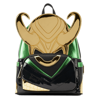 Marvel Metallic Loki Cosplay Mini Backpack, Image 1