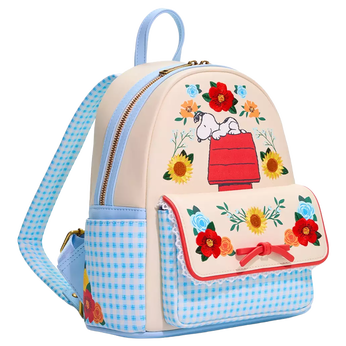 Peanuts Snoopy Doghouse Floral Gingham Mini Backpack, , hi-res view 2