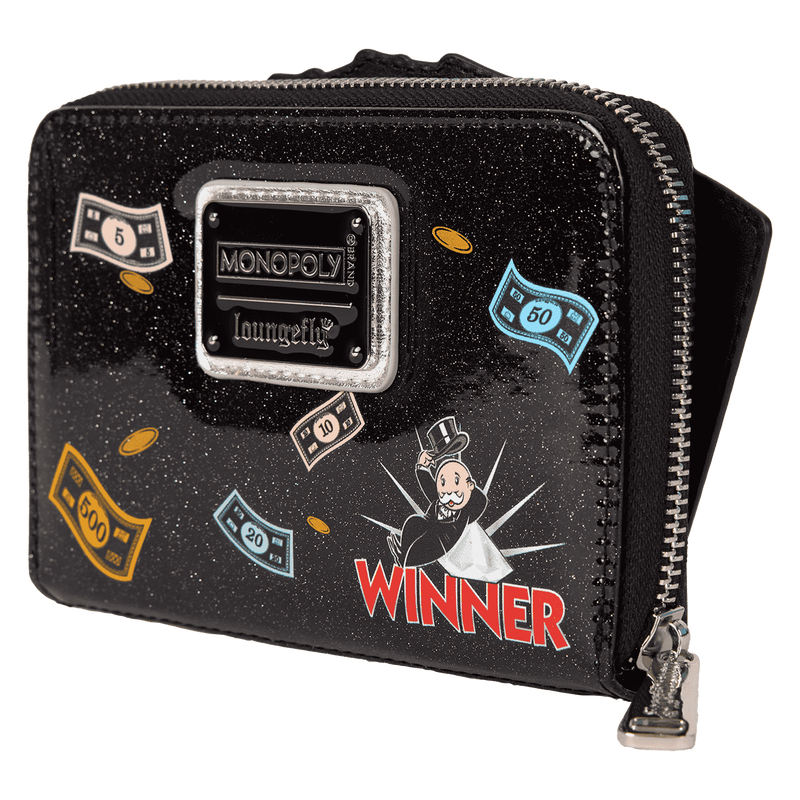 Monopoly 90th Anniversary Money Glitter Zip Around Wallet, , hi-res view 5