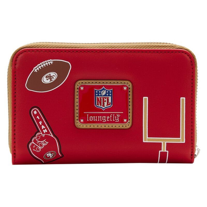 NFL San Francisco 49ers Patches Zip Around Wallet, , hi-res view 3