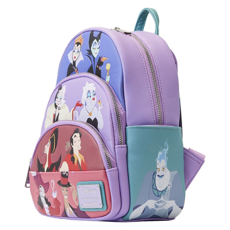 Disney Villains Color Block Triple Pocket Mini Backpack, , hi-res view 3