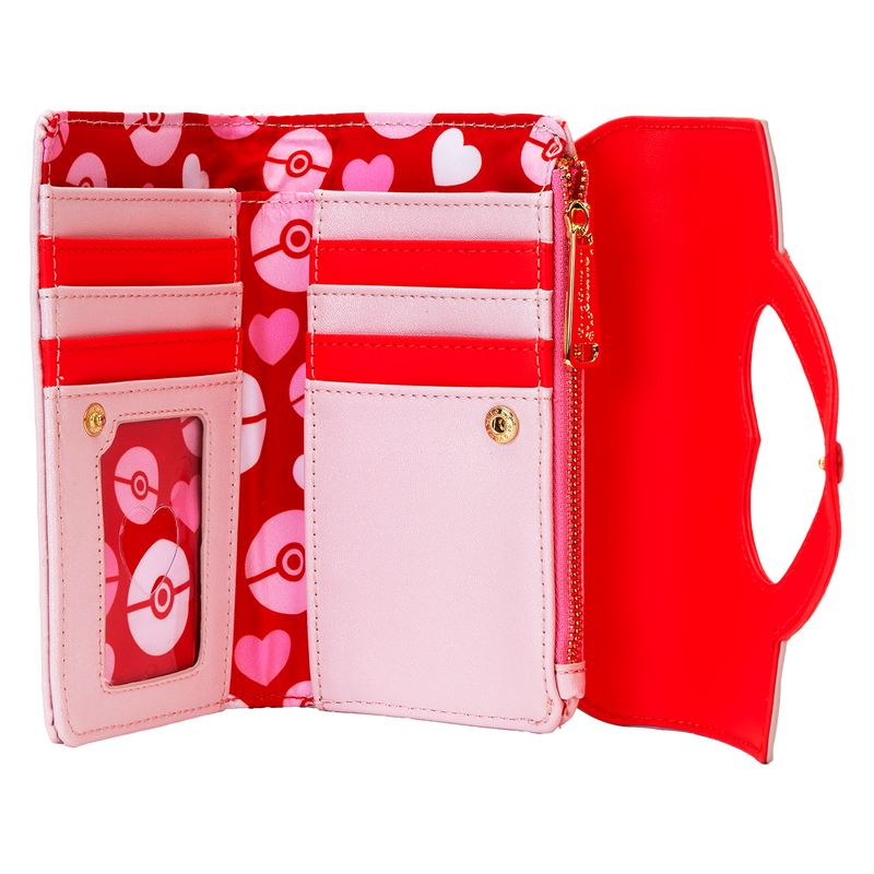 Pokémon Exclusive I Choose You Hearts Flap Zip Around Wallet, , hi-res view 6