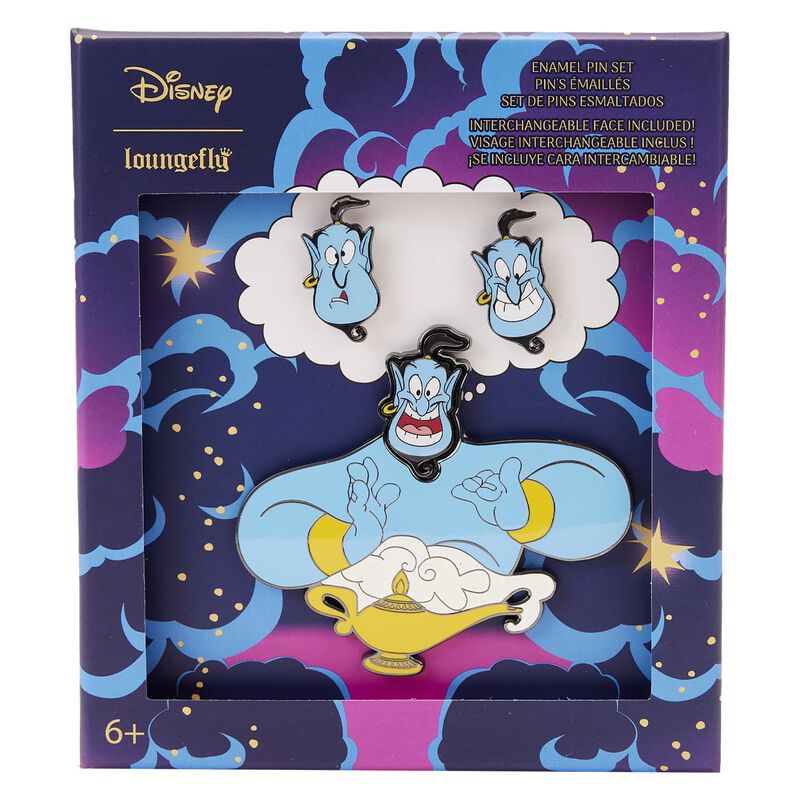 Aladdin Genie Mixed Emotions 4pc Pin Set, , hi-res image number 1