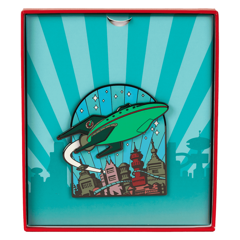 WonderCon Limited Edition Futurama Planet Express Glow 3" Collector Box Sliding Pin, , hi-res view 2