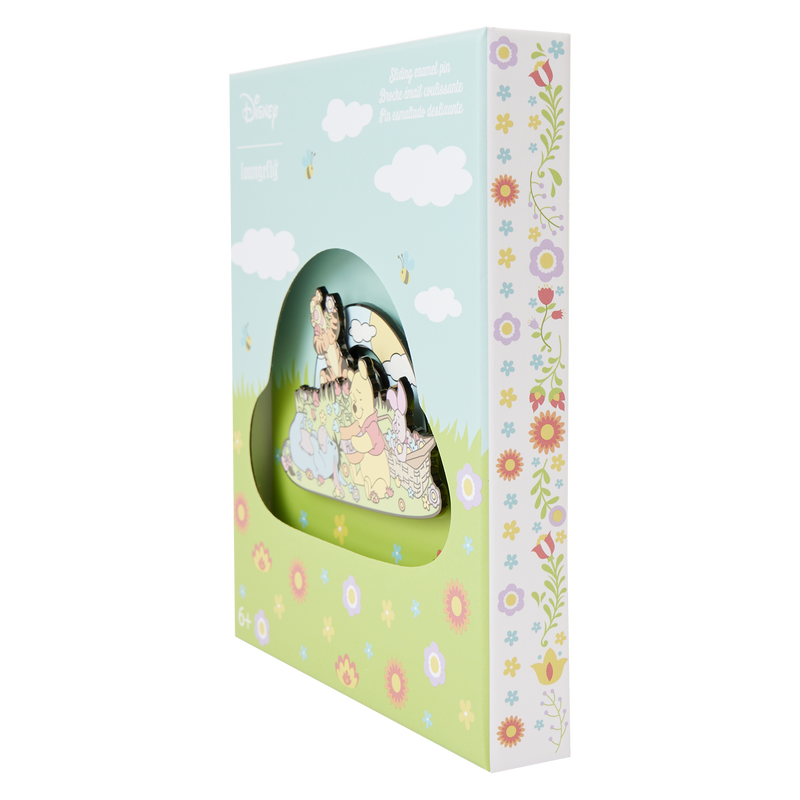 Winnie the Pooh Folk Floral 3" Collector Box Sliding Pin, , hi-res view 2