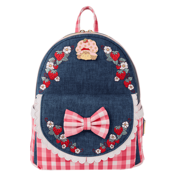 Strawberry Shortcake Denim Gingham Mini Backpack, Image 1