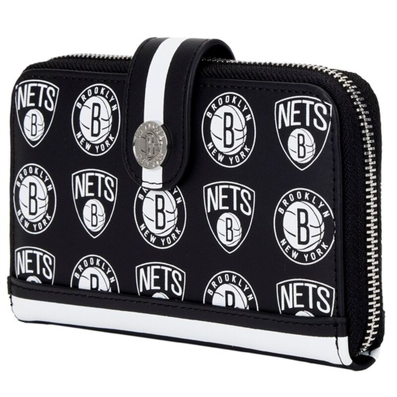 NBA Brooklyn Nets Logo Zip Around Wallet, , hi-res view 3