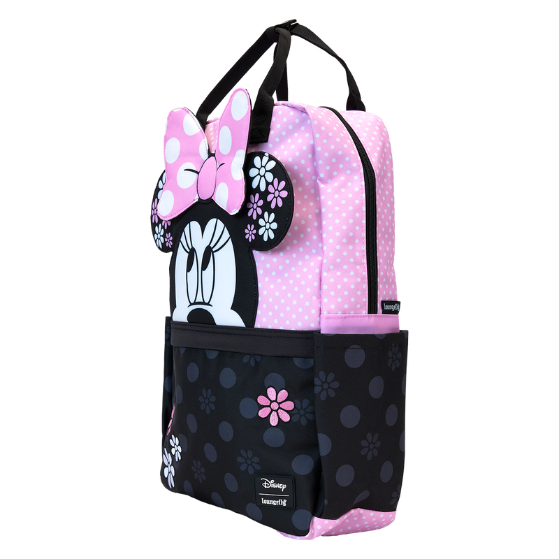 Minnie Mouse Floral Rock The Dots Nylon Full-Size Backpack, , hi-res view 3