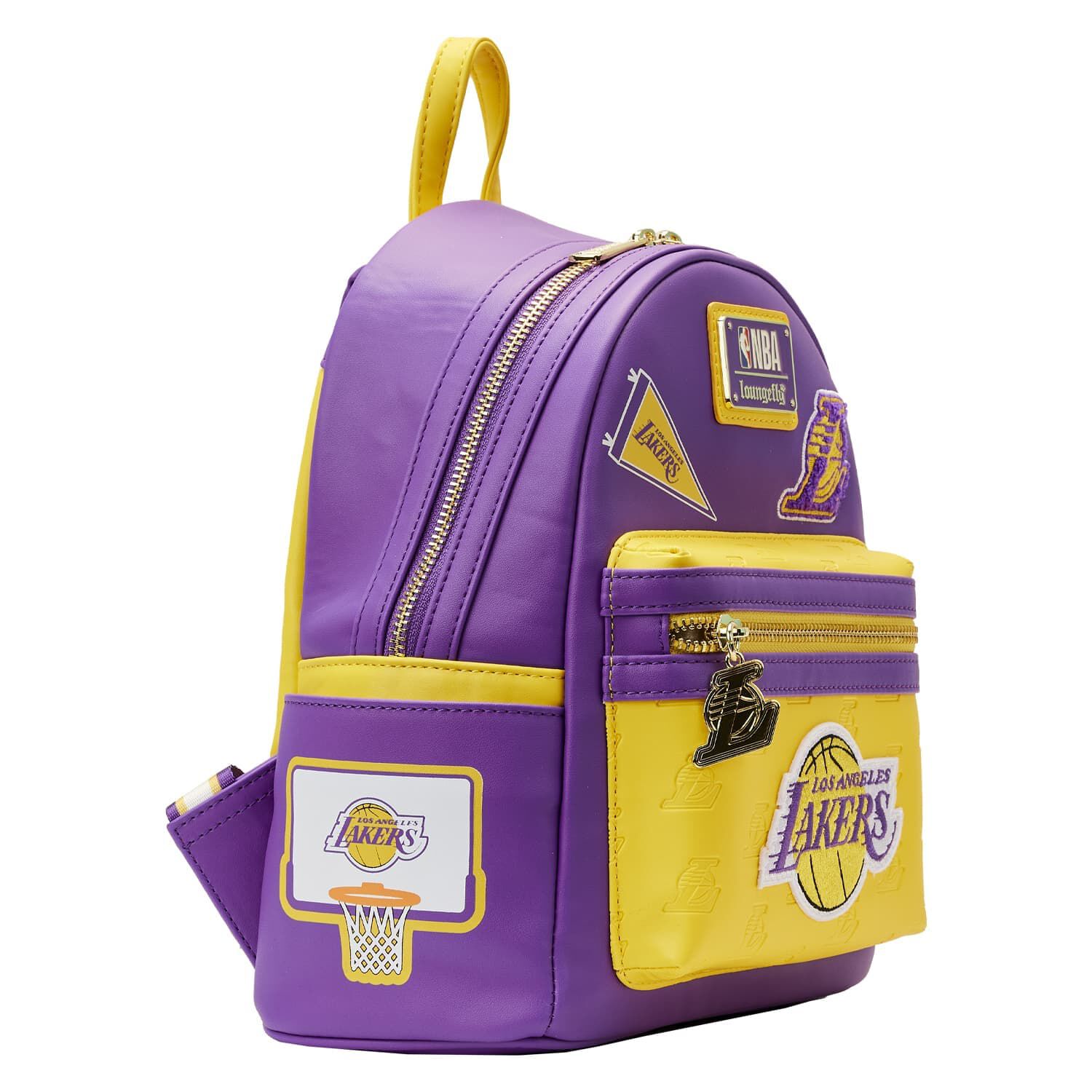 Loungefly NBA Los Angeles Lakers Logo Mini Backpack - Official Licensed Team Spirit Bag - View #10