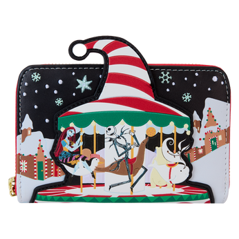 The Nightmare Before Christmas Candy Cane Carousel Zip Around Wallet, Image 1